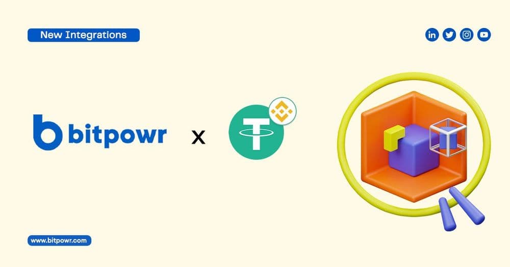 Bitpowr Integrates USDT Stablecoin on Binance Smart Chain